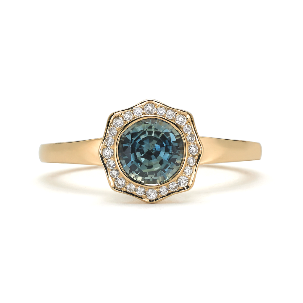 Emerald Cut Deep Cornflower Blue Sapphire Diamond Engagement Ring - Ruby  Lane