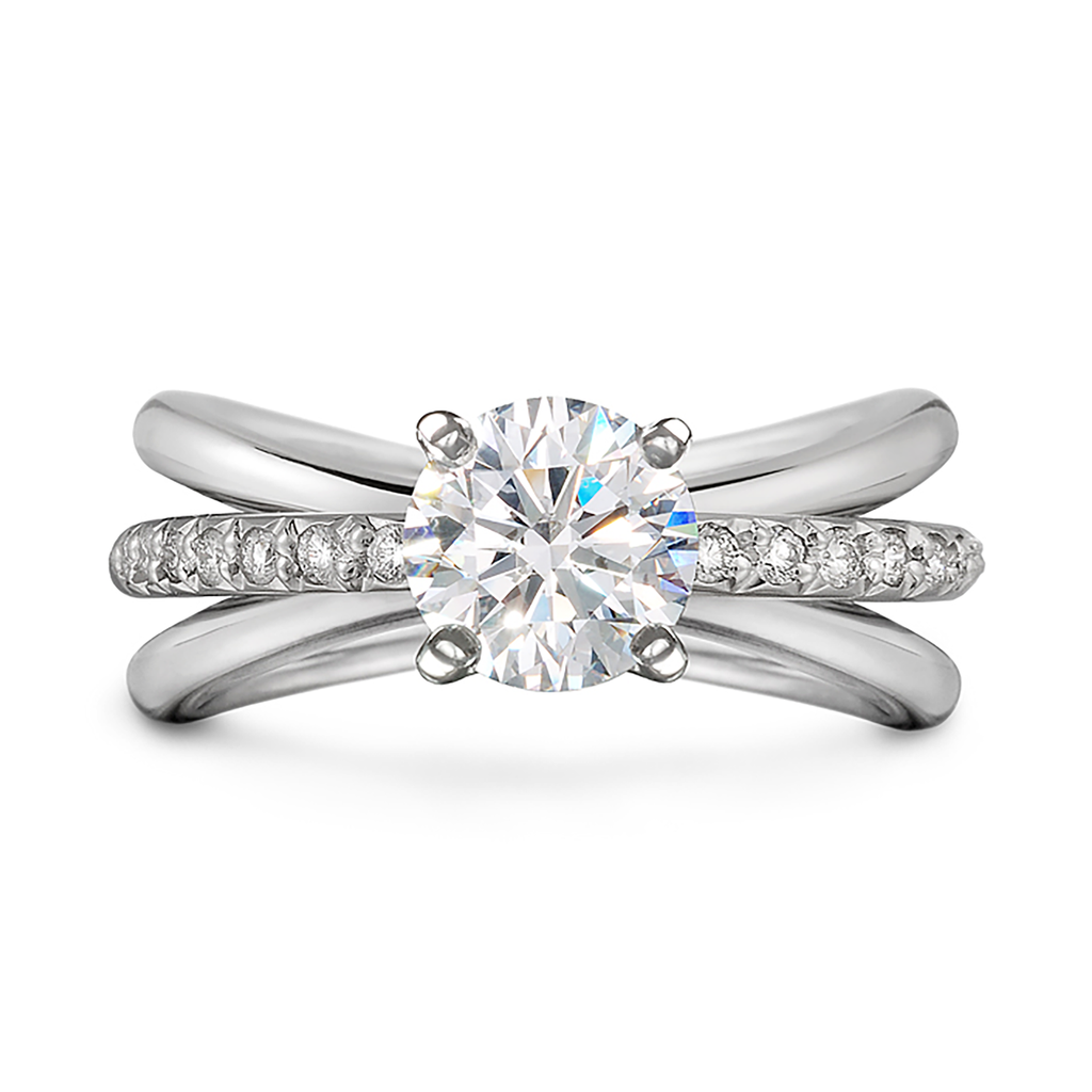 The Solitaire Swirl Diamond Ring