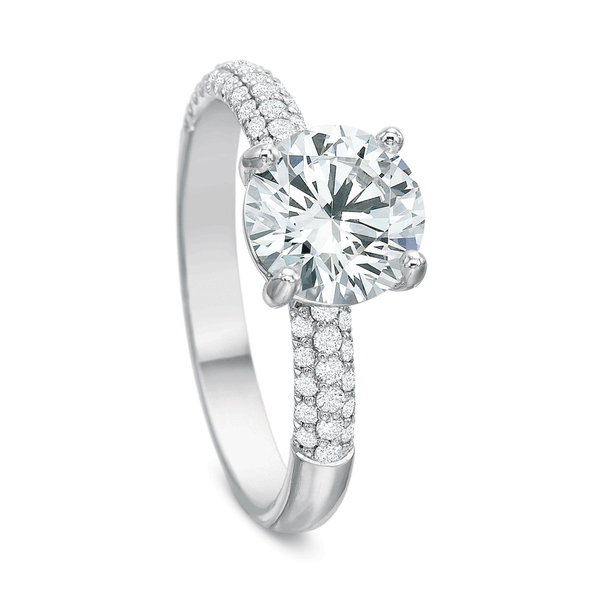 Buy the Diamond Engagement Ring Pavé Diamond Band at our Online Store ...